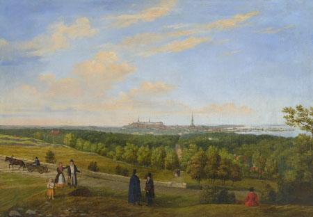 unknow artist A view from Tallinn to Lasnamae oil painting picture